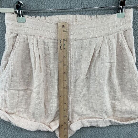 Free People Shorts Cream Gauze Cotton Boho Pull-On Size Small Beachy - Picture 5 of 10